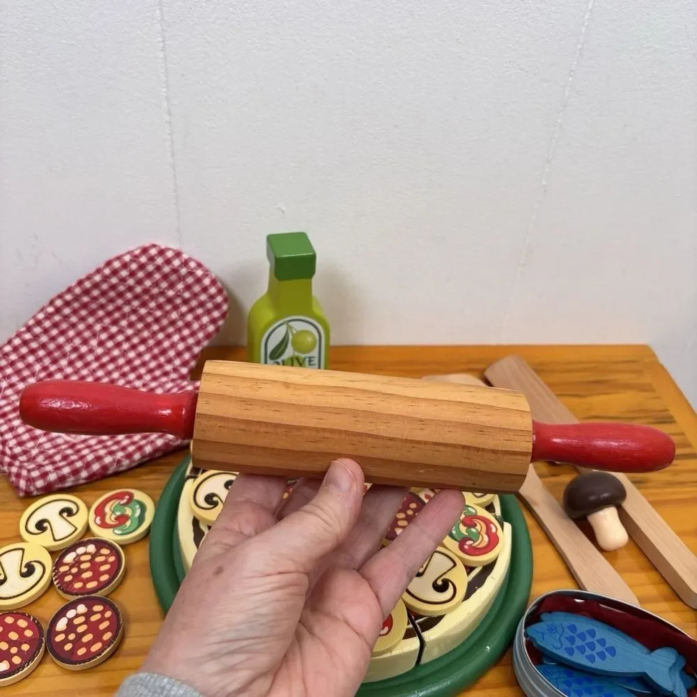 Melissa and Doug Pizza Party Set Wooden Toddler‎ Play Kitchen Restaurant Toy